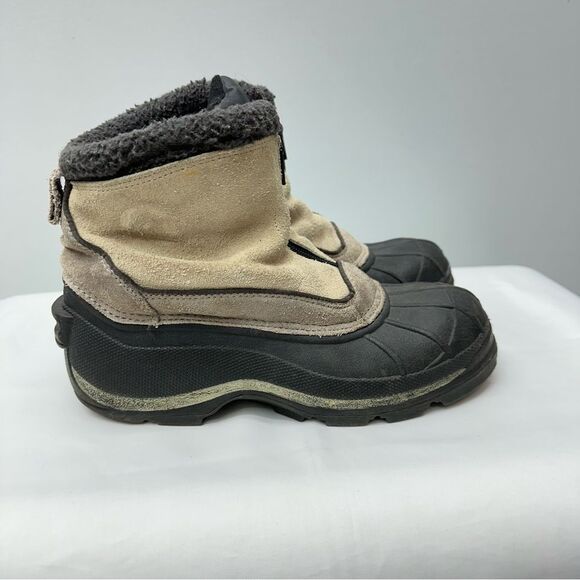 Sorel powder edge tan black suede boots women's 9 - Picture 3 of 7